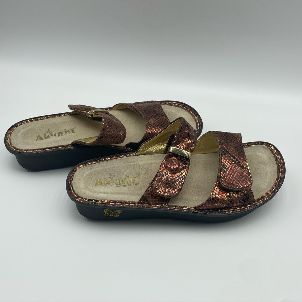 Alegria Karmen Riches Kar-742 Leather Wedge Sandals Size 9 - Picture 9 of 14